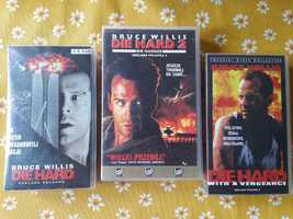 Szklana Pułapka 1-3 zestaw! Bruce Willis kaseta VHS video