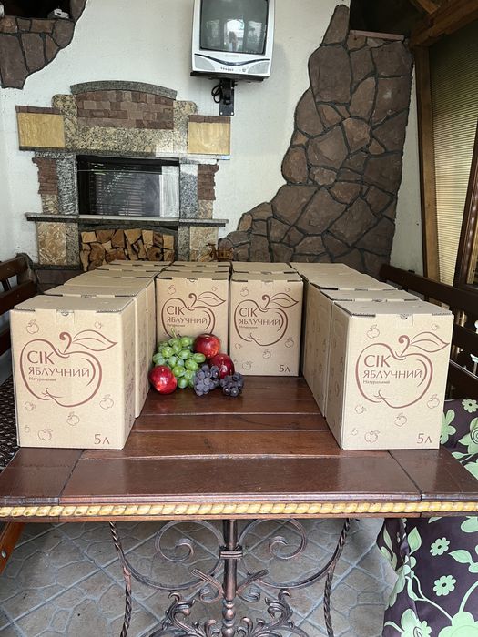 Пакет 3 л , 5 л натуральний сік яблучний