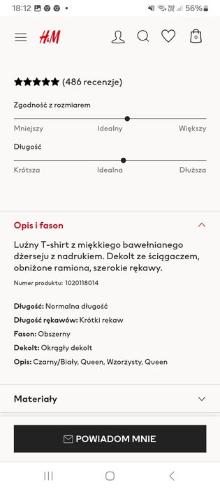 Koszulka Queen H&M We will rock you 110/116