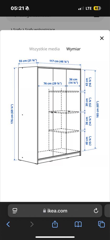 Szafa ikea polecam