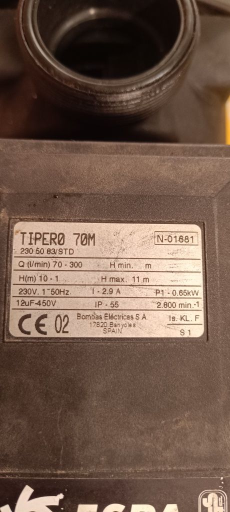 Bomba hidromassagem marca EspaTiper 70