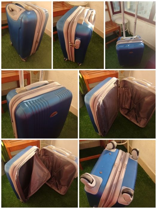 Mala de Viagem Rígida Azul Brilhante - Perfeita para suas Próximas Ave