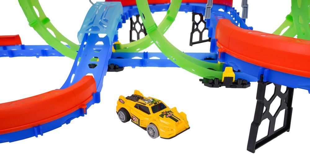 Ekstremalny Tor Wyścigowy Dla Dzieci 3+ Części Konstrukcyjne 74 El.