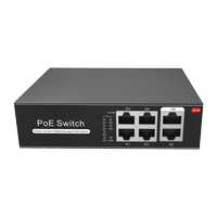 Switch PoE 6 portas (4 portas + 2 uplink)-lojaCCTV SW0604POE-G-65-E