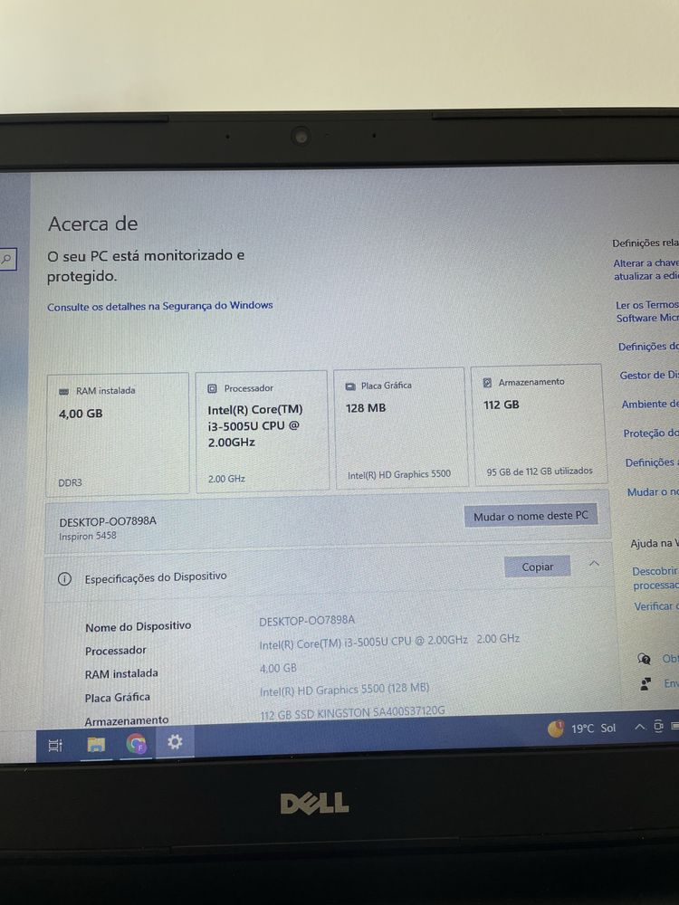 Portatil DELL Inspiron 14’ 5458