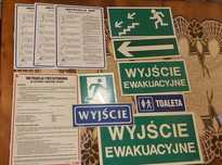 Tabliczki informacyjne, Wyjście, bhp