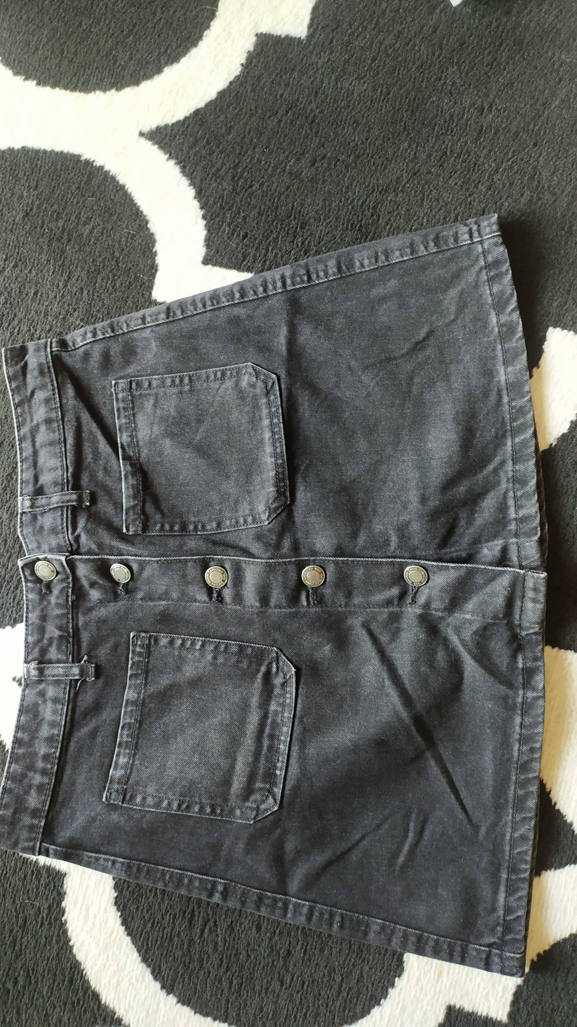 Bershka 40 spódnica jeansowa czarna