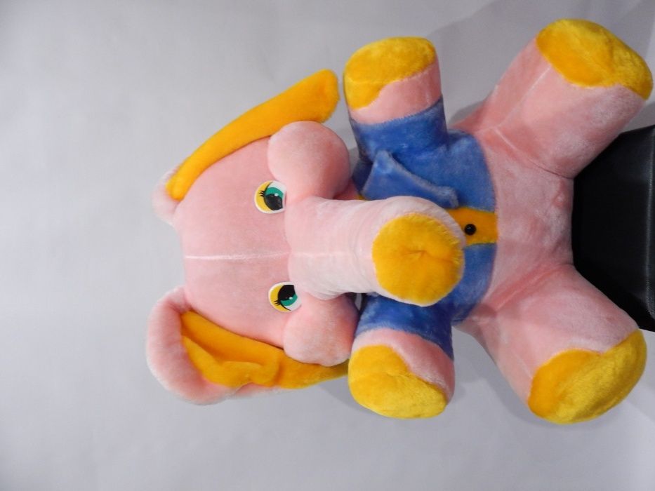 Мягкая большая игрушка "Розовый слон"