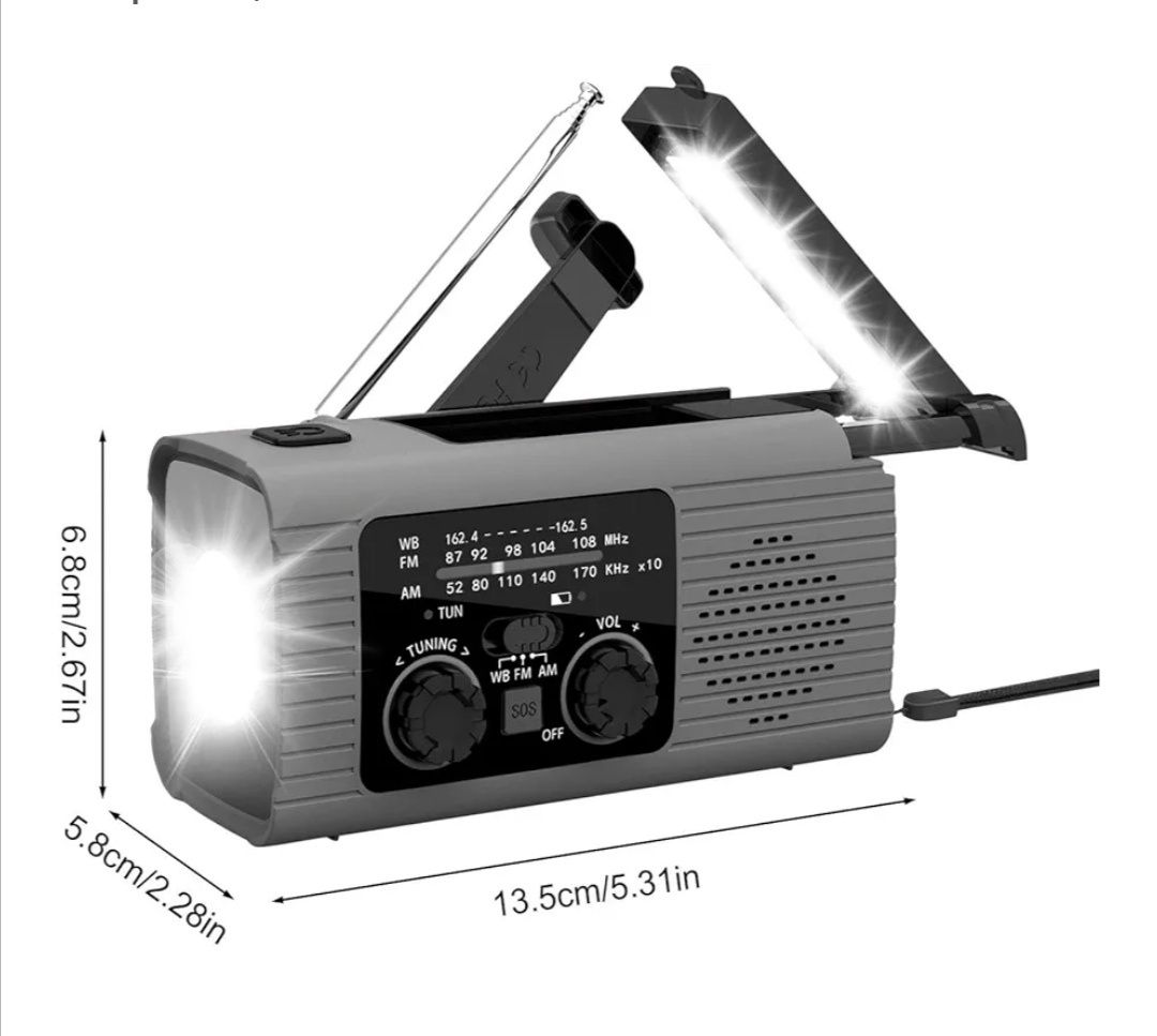 Rádio Solar com entrada USB