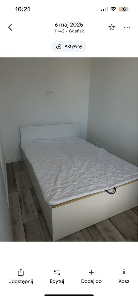 Lozko ikea malm z pojemnikiem