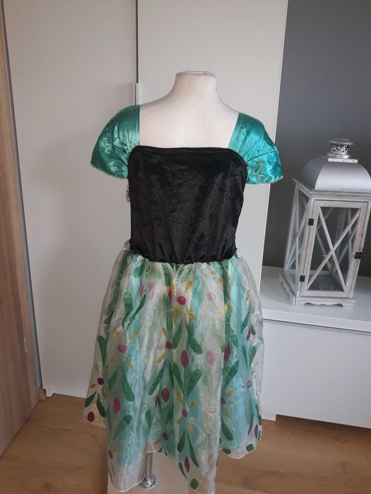 NOWY strój karnawałowy ANNA ANNY Kraina Lodu Frozen kostium 134/140 1