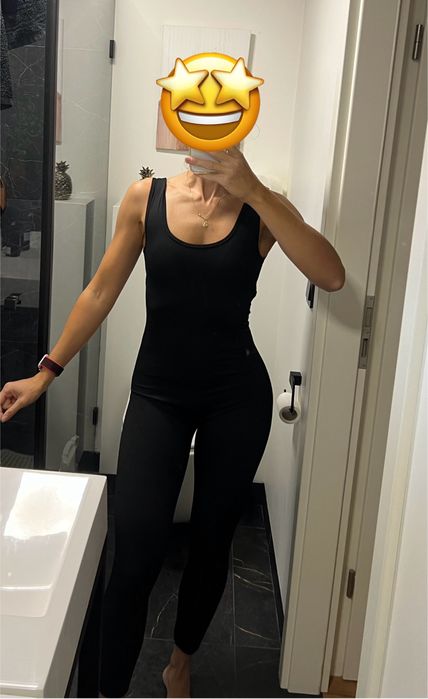 Nowy kombinezon długi rozmiar S do jogi fitness siłowni gym czarny