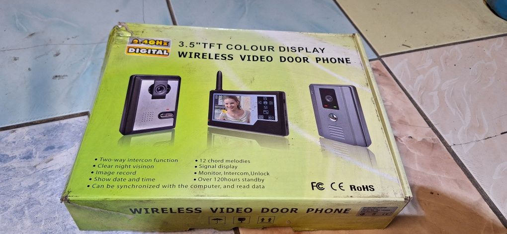 Nowy Bezprzewodowy domofon z kamerą WiFi i kolorowym wyświetlaczem 3,5