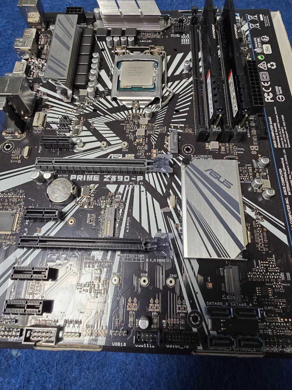 Комплект: Процесор Intel i7-9700k, материнська плата Asus z390, 32gb r