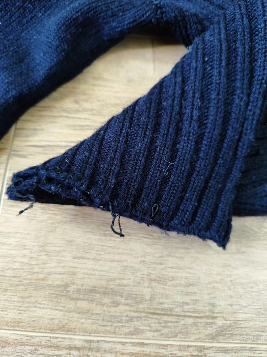 Sweter z golfem używany granatowy XL