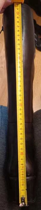 Botas de salto alto, couro, pretas