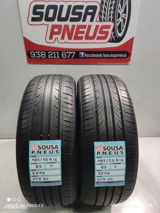 2 pneus semi novos 185-55r16 zeta - oferta dos portes