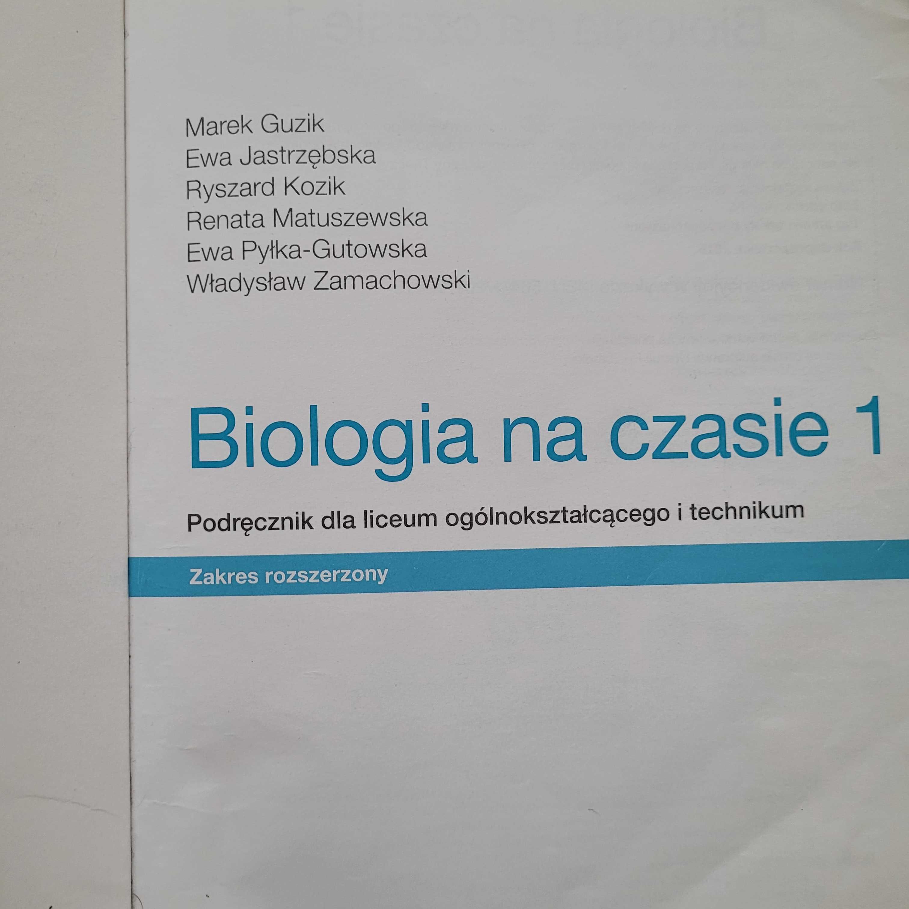 Biologia na czasie 1 podręcznik zakres rozszerzony Nowa era