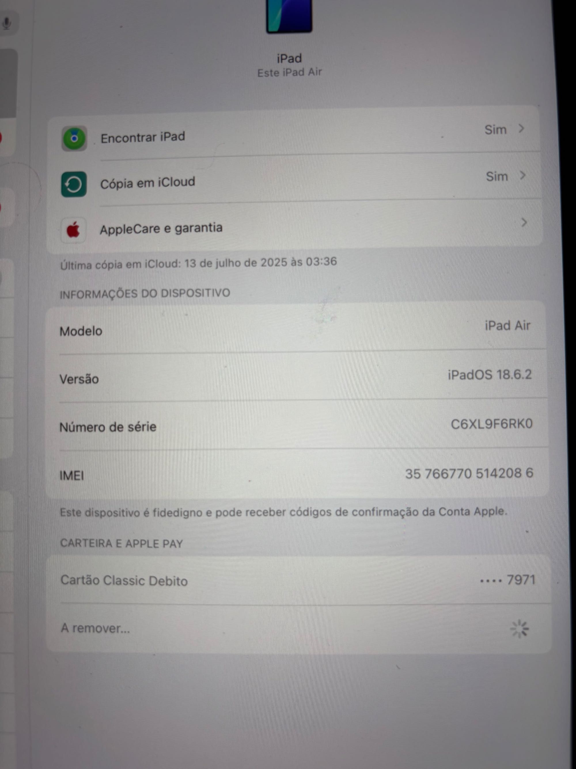 iPad Air - 5 geração | WiFi + cartão PIN