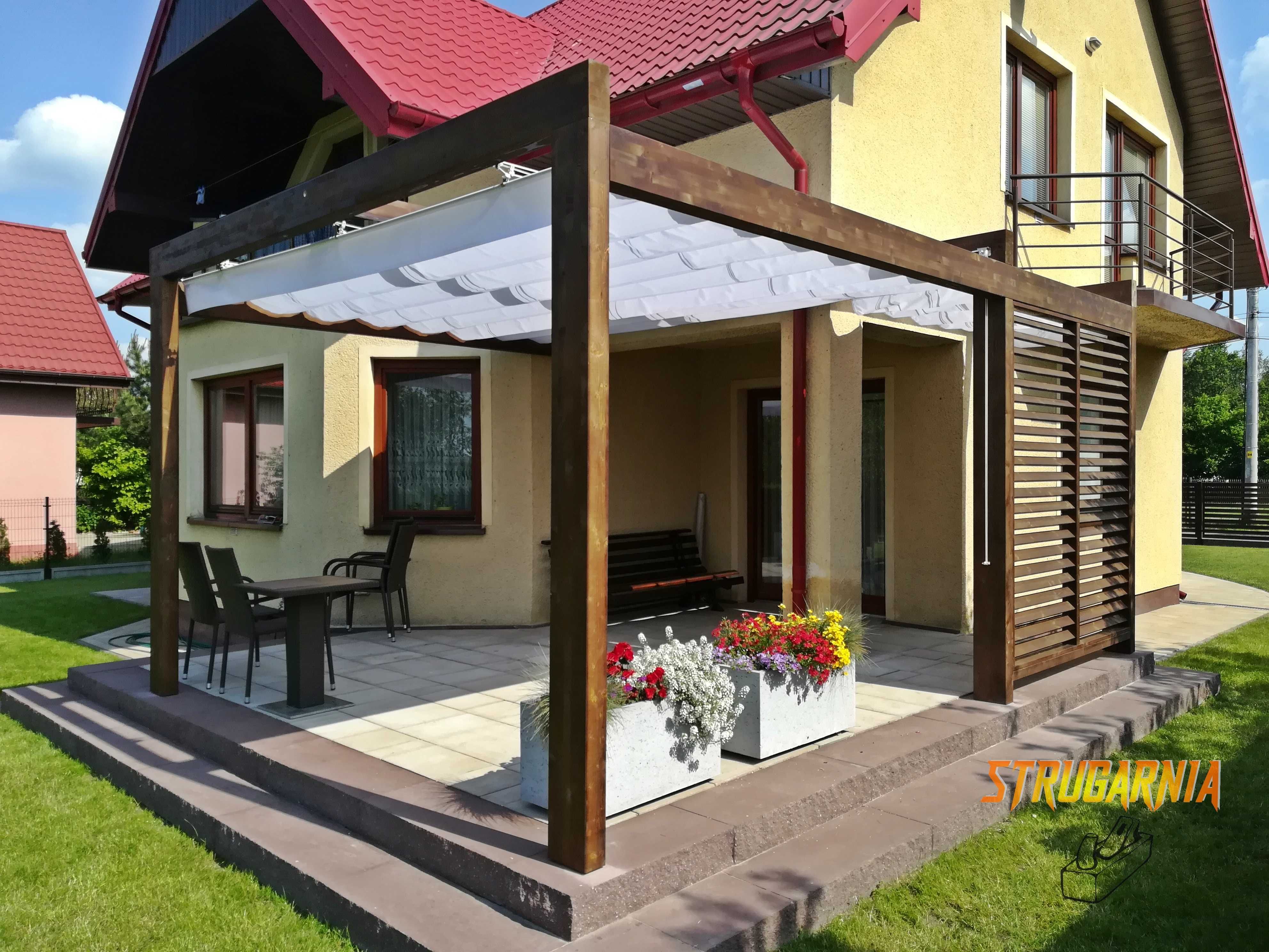 Zadaszenie tarasu nowoczesna pergola tarasowa poliwęglan altana