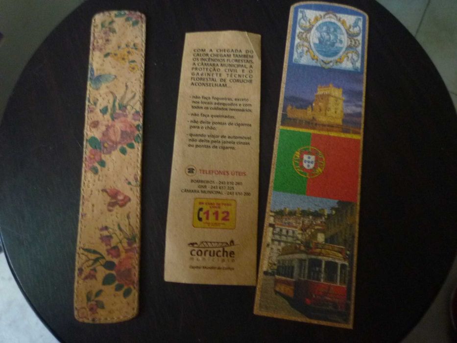 Marcadores de livros em cortiça  natural Novos