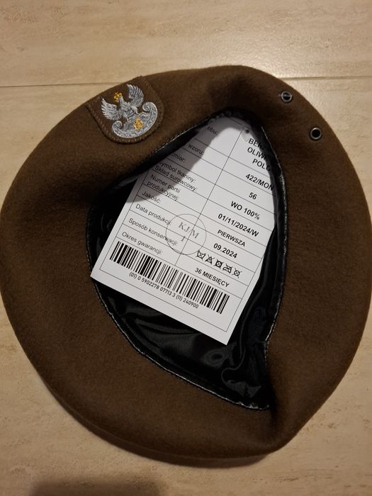 Beret WOT Oliwkowy MON WP roz. 56.