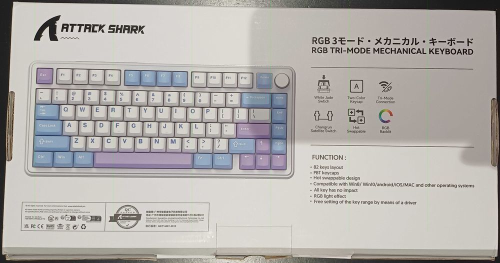 Teclado mecânico Attack Shark X85