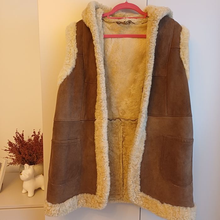 Kożuch kamizelka ze skóry naturalnej owczej