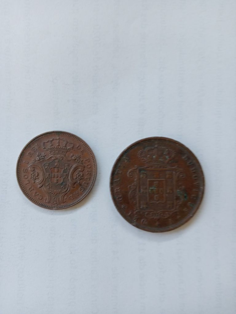 Moedas portuguesas 1873 e 1901