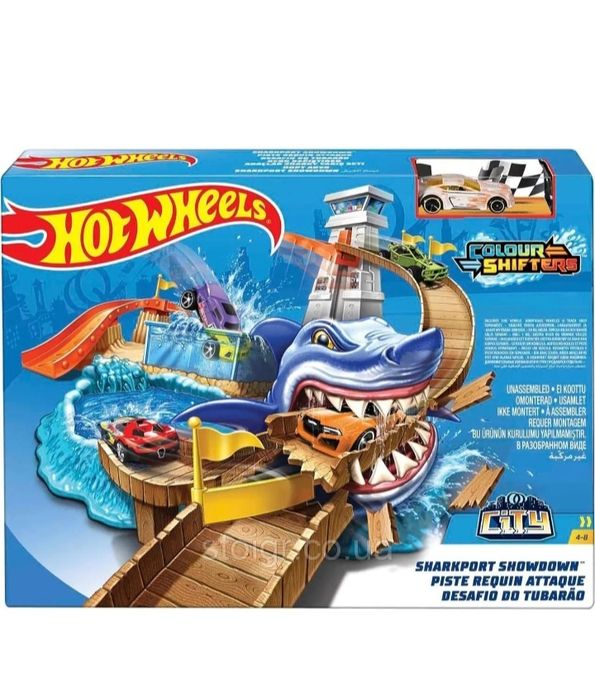 Трек Hot Wheels Полювання на акулу серії Зміни колір
