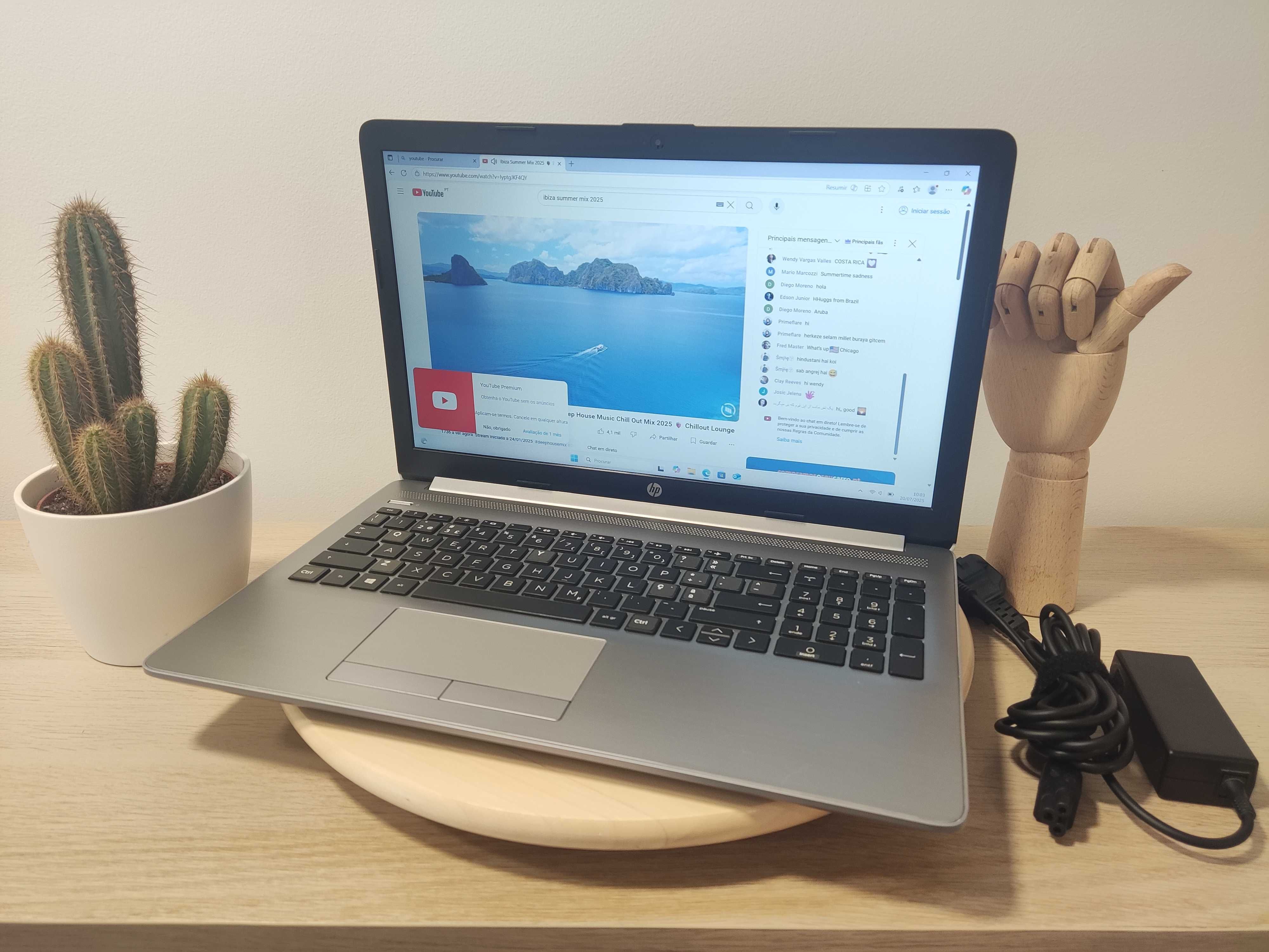PORTÁTIL TRABALHO | HP 15.6" | 8GB RAM | 250GB SSD | Bateria 3H