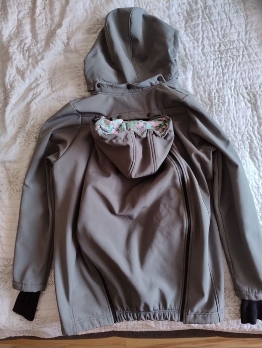 Softshell greyse dla dwojga dodatkowo wstawka na ciążowy brzuszek
