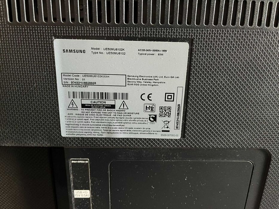 Telewizor 4K Samsung 50 cali UE50MU6102