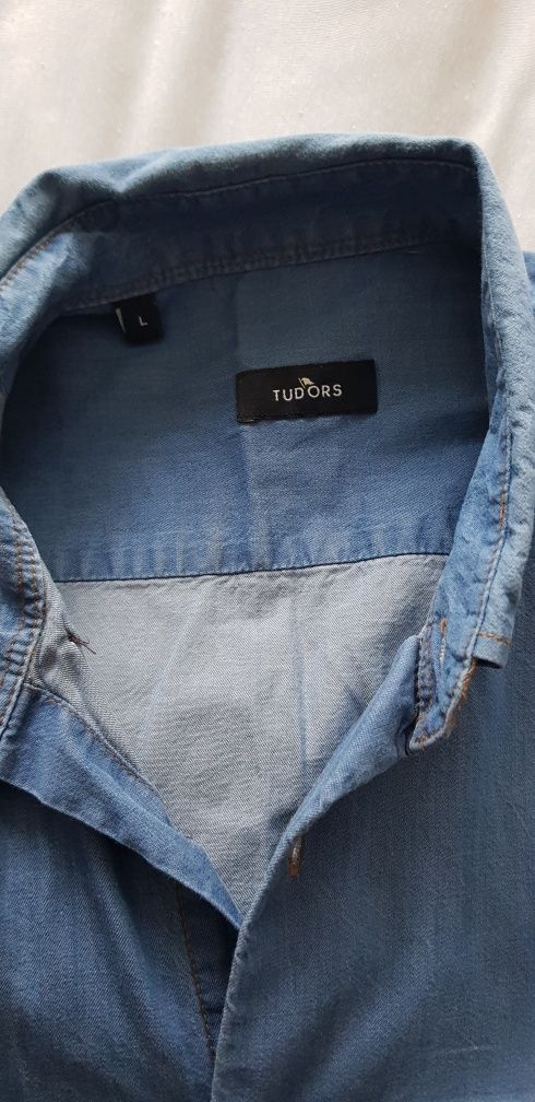 Koszula męska jeans niebieska marki Tudors rozmiar L