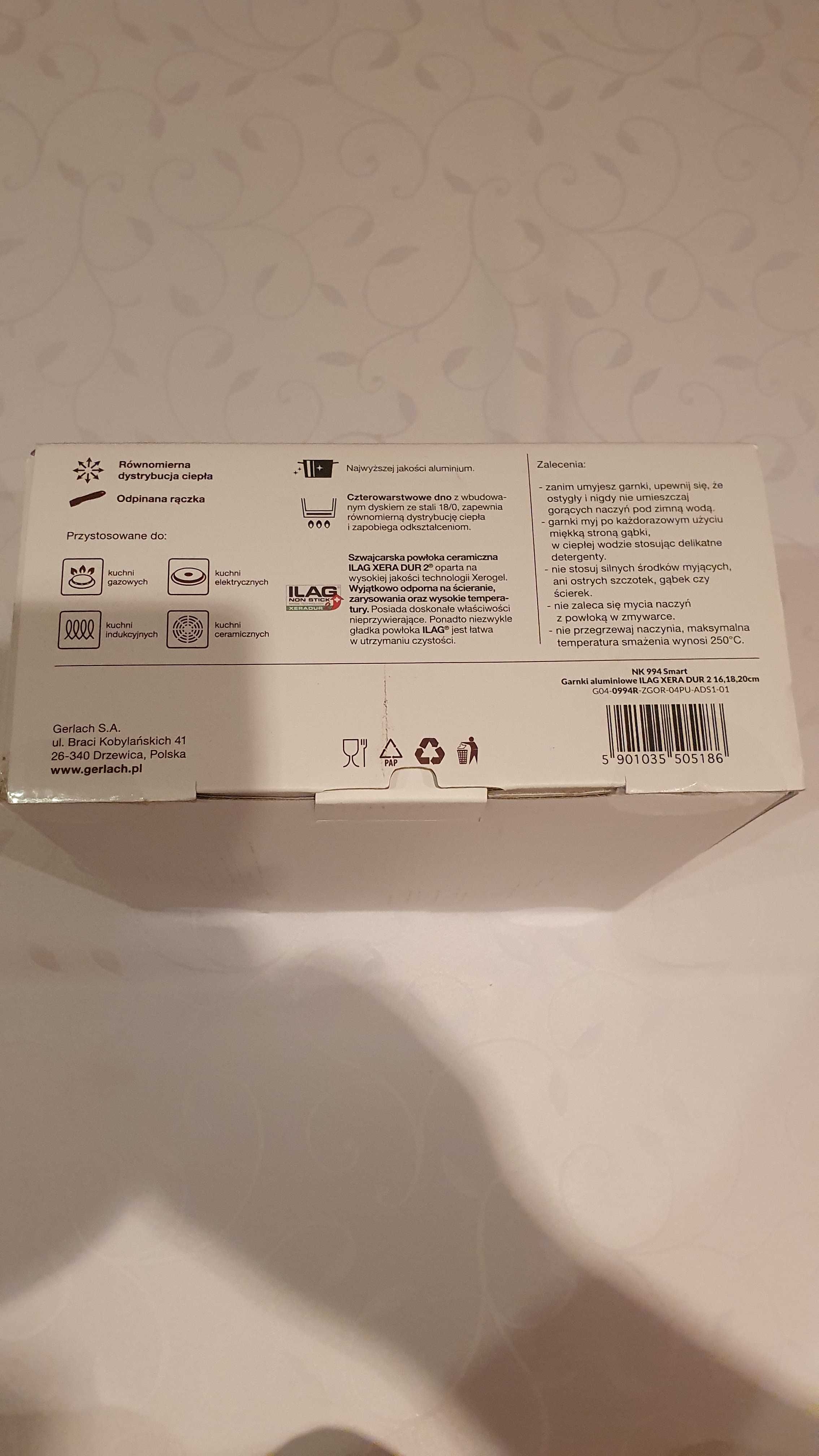 #1 nowe garnki zestaw 3 garnków gerlach smart