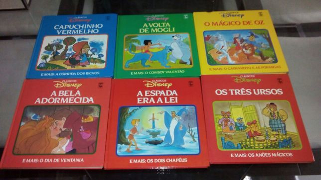 Coleção 6 livros clássicos disney