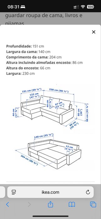 Sofa-cama em bom estado