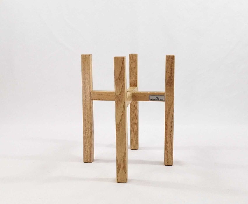 Stojak pod doniczkę Kwietnik drewniany dąb natural 25/h30