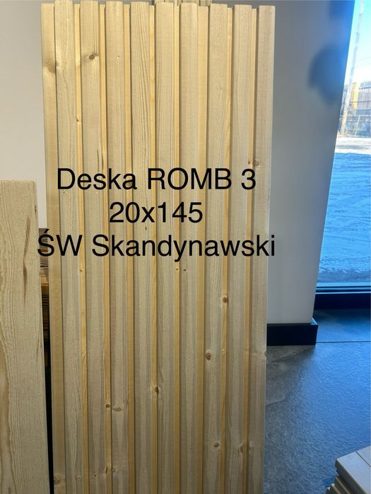 Deska elewacyjna ROMB świerk dkandynawski 20x145, na zakładkę