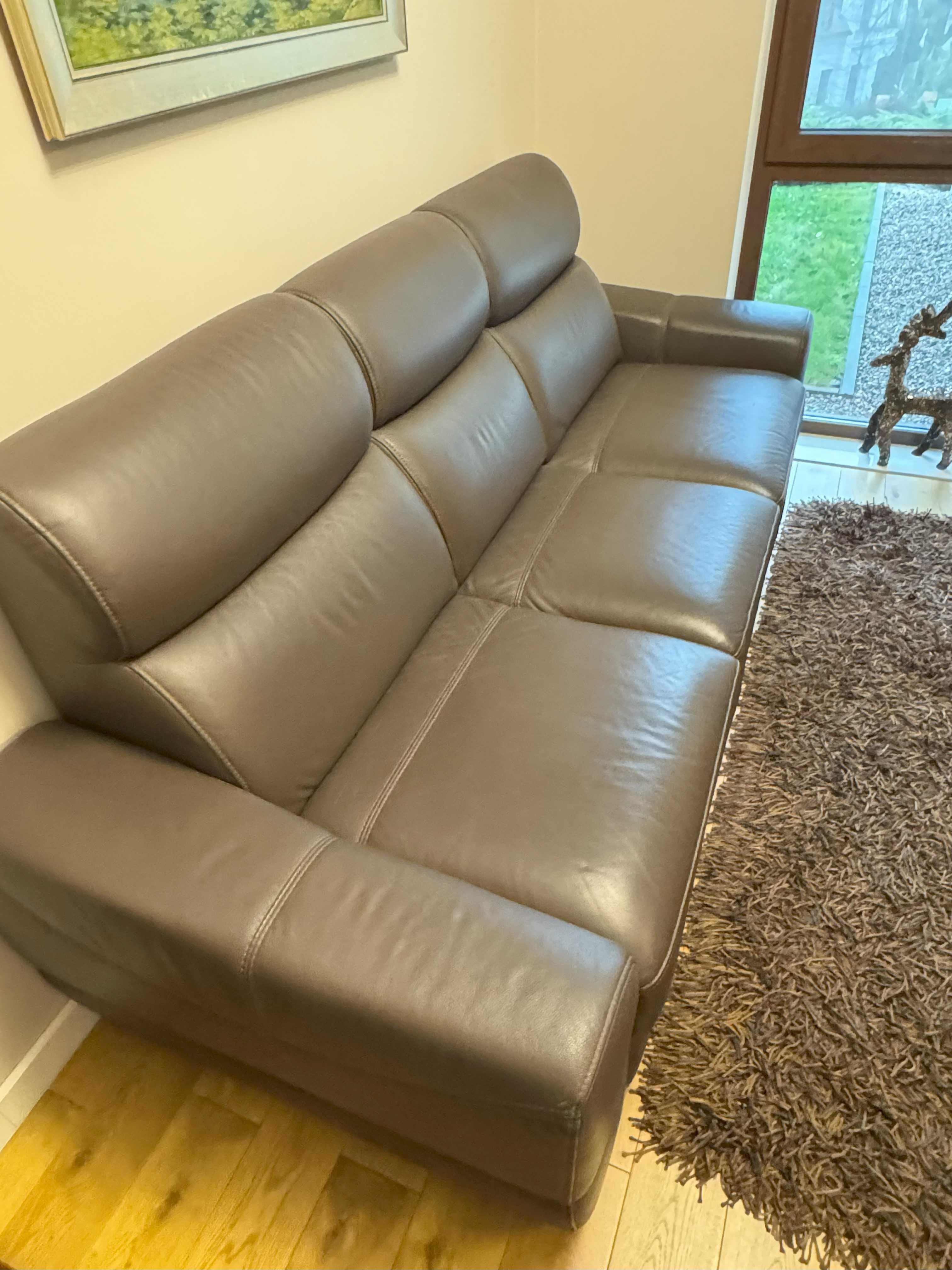 Sofa skórzana 3 osobowa z funkcją spania Etap Sofa