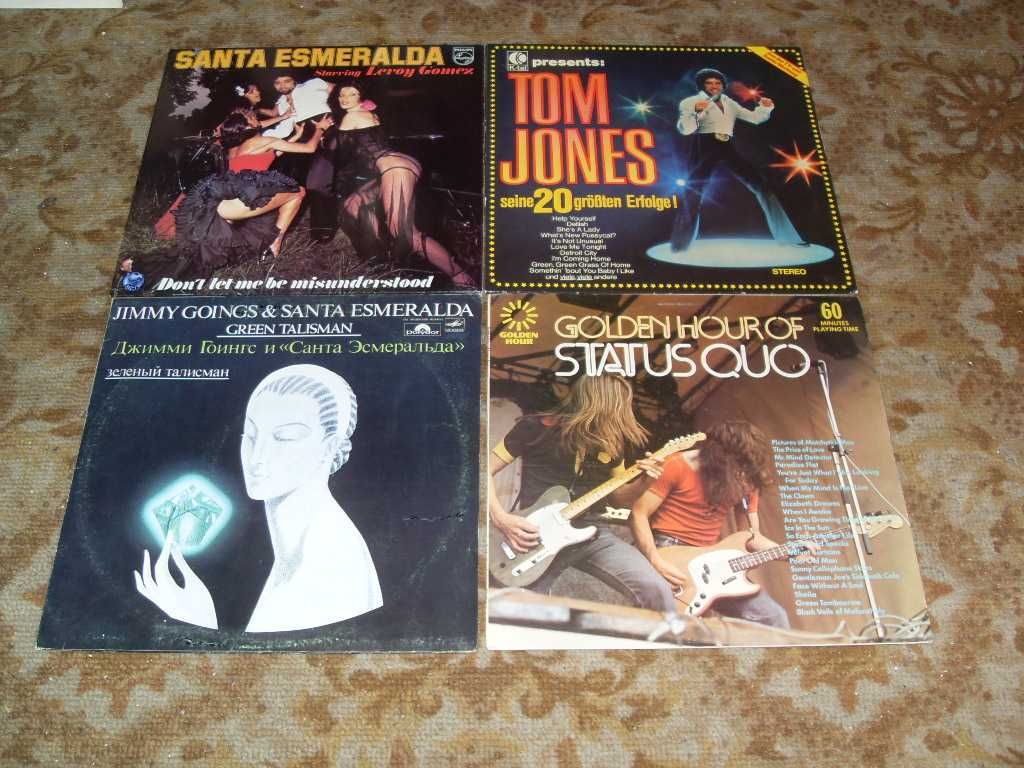 Виниловые пластинки Elvis, Tom Jones, Луи Армстронг, Status Quo.