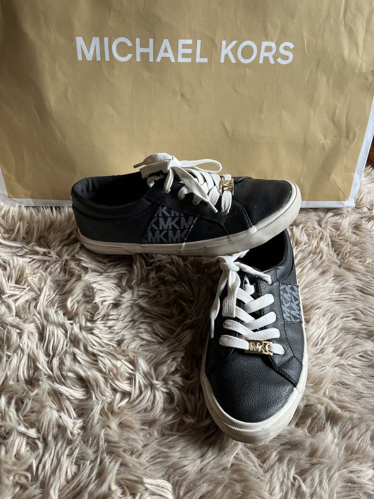 Michael Kors tenisówki trampki sneakersy r 37 czarne rubber sole złote