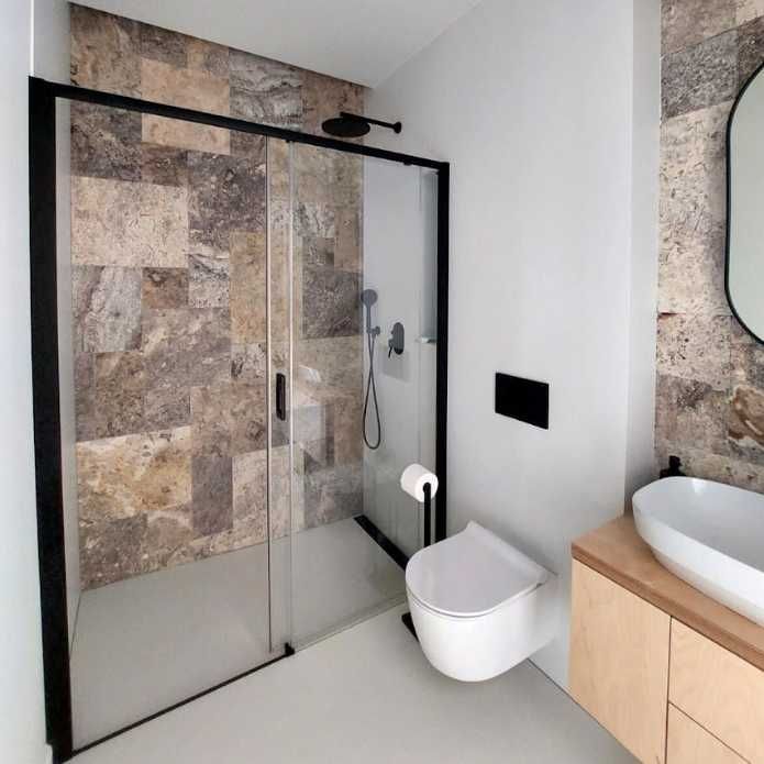 Trawertyn, komplet rzymski, płytki, stopnie, podłoga, ściana, taras