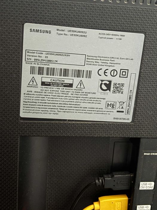 Телевизор Samsung UE55KU6092UXXH 139,7 см (55") 4K Smart TV Wi-Fi