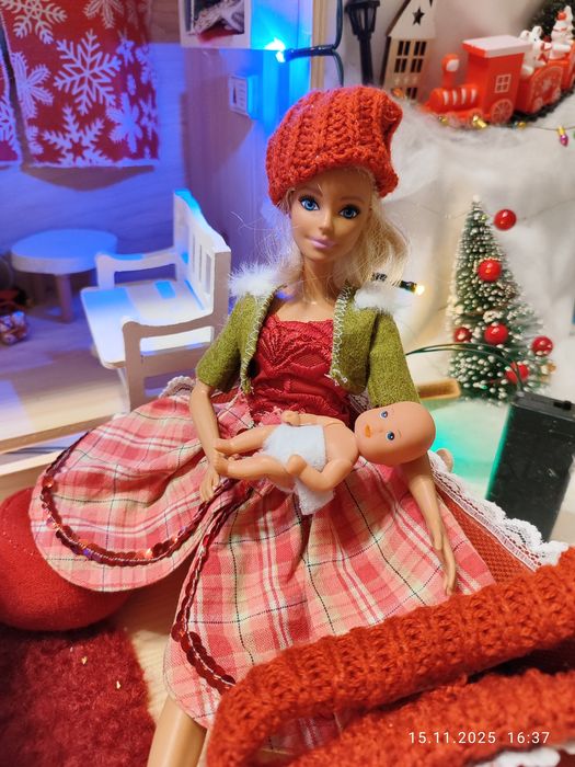 Zestaw ubranek świątecznych na Boże Narodzenie dla lalek Barbie