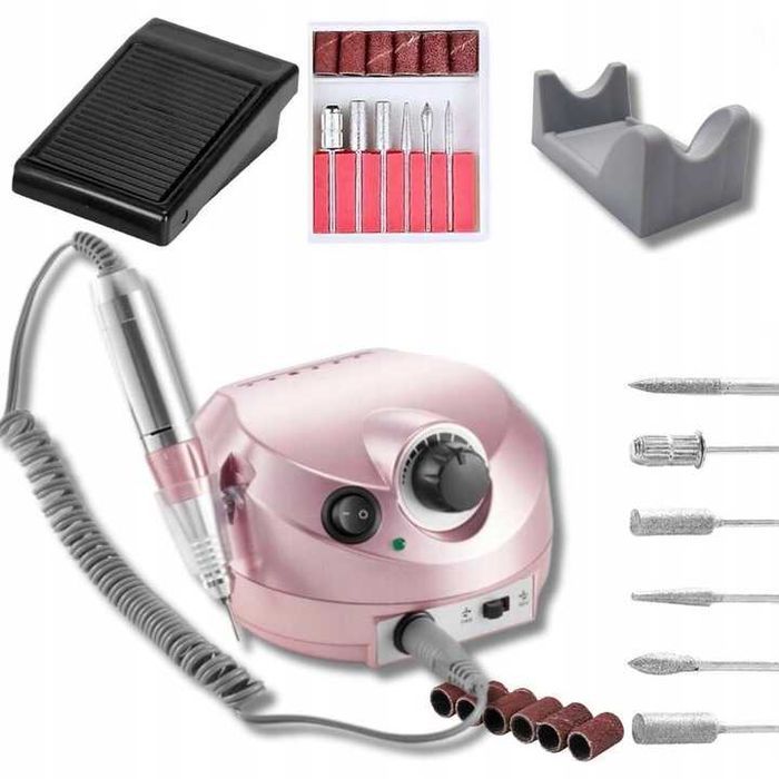 Mocna Frezarka do Paznokci 65W Frezy Profesjonalna Manicure i Pedicure