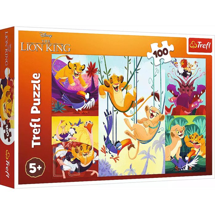 Puzzle 100 elementów. Król Lew. Dzielny Król Lew. Trefl