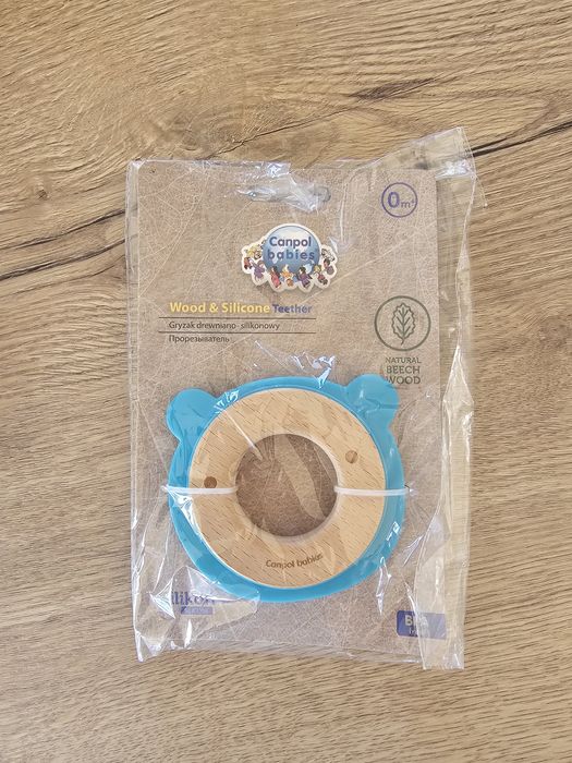 Nowy gryzak drewniano-sylikonowy canpol babies