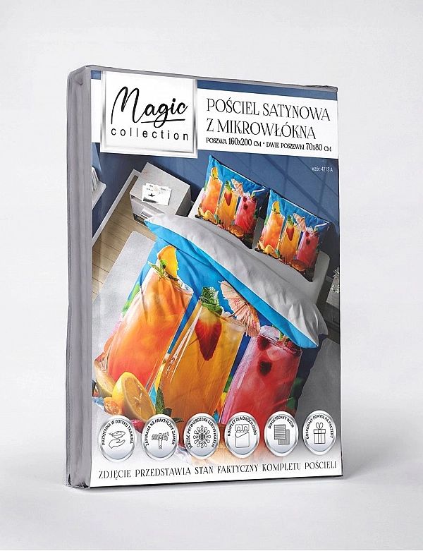 Pościel 160x200/3 części Komplet Satynowa Mikrowłókno Mikrofibra EGIL