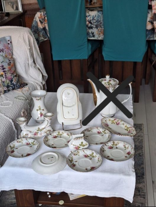 Komplet porcelanowy Chodzież Iwona róża